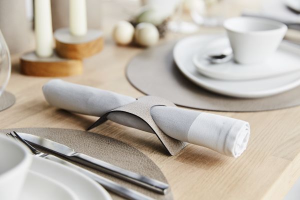 Кольцо для салфетки набор 2 шт, 6х14 см, цвет голубой-светло-серый, NUPO LIND DNA 98236