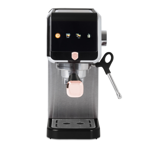Кофеварка цифровая эспрессо электрическая, Berlinger Haus, black/rose gold, черный     (2)     BH/9622