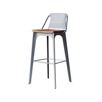 Стул барный 46.5x47.5x100 grey  ROOMERS FURNITURE