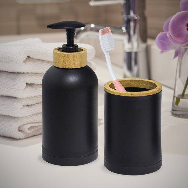 Набор для ванной комнаты Zen черный