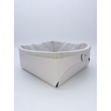 Хлебница из кожи 23х22х9 см, цвет белый, Vero VR-02WT