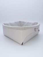 Хлебница из кожи 23х22х9 см, цвет белый, Vero VR-02WT