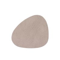 Подставка под кружку из натуральной кожи фигурный 11х13 см, цвет теплый серый, Bull LIND DNA 990263