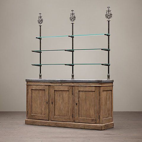 Шкаф Сервинг 173x49x260 mixed  RESTORATION HARDWARE