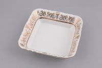 Салатник квадратный Соната 21 см Золотые узоры 07111423-1373 LEANDER