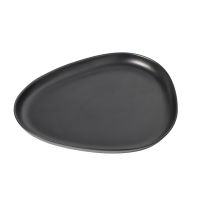 Тарелка сервировочная (35х30х13 см) каменная керамика, черный, цвет черный, LIND DNA 990164
