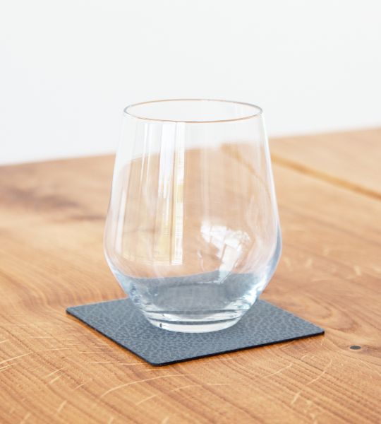 Подставка под кружку из натуральной кожи квадратный 10x10 см, цвет голубой, HIPPO LIND DNA 981152