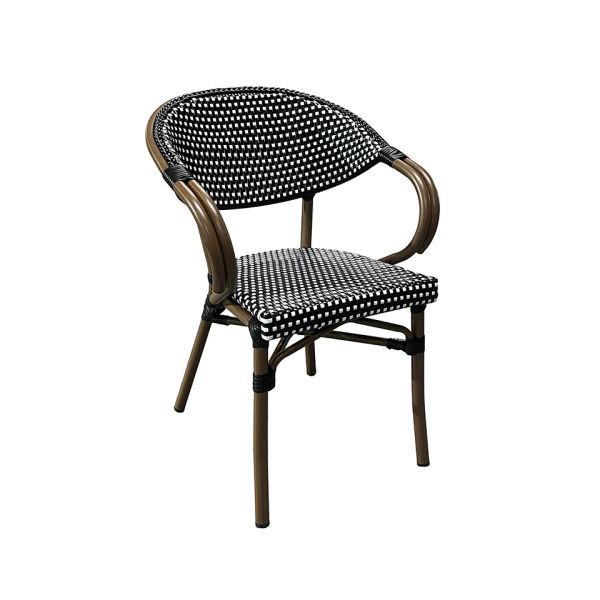 Полукресло 57x57x83 Natural brown / black / white  ROOMERS FURNITURE
