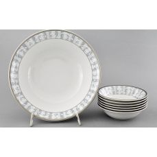 Набор салатников Сабина 7 шт Серый орнамент 02161416-1013 LEANDER