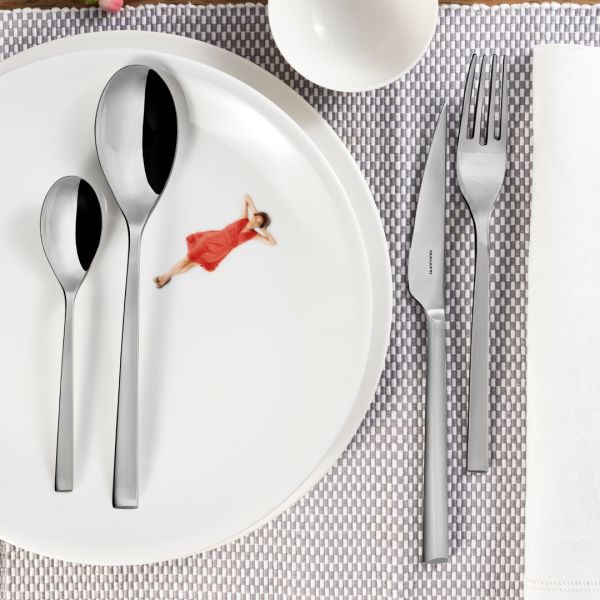 Набор столовых приборов на 6 персон, 24 предмета, нержавеющая сталь 18/10, Goccia BUGATTI
