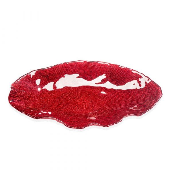 Блюдо IVV Folies овальное большое красное 