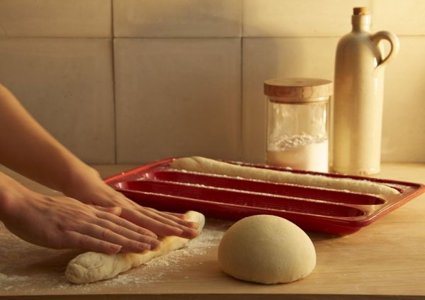 Форма для выпечки багетов 39 х24 см (цвет: гранат)     (1) (90)     345506
