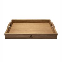 Поднос дубовый с ручками 50х36х6 см Uneca