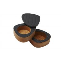 Набор солонка/перечница фигурная 8х10х3 см, цвет черный, CROCO LIND DNA 98715