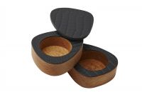 Набор солонка/перечница фигурная 8х10х3 см, цвет черный, CROCO LIND DNA 98715