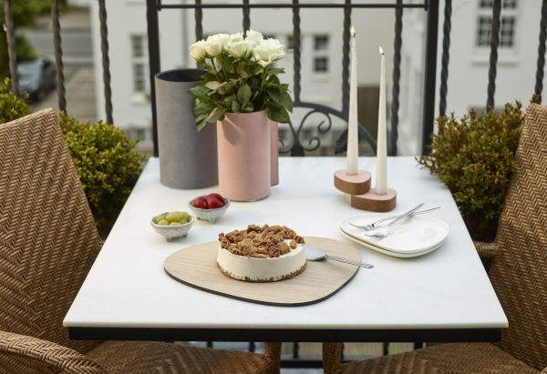 Ваза для цветов с кожаной отделкой, цвет розовый, LIND DNA 9816