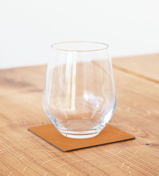 Подставка под кружку из натуральной кожи квадратный 10x10 см, цвет карри, NUPO LIND DNA 989988
