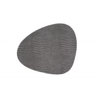 Сервировочная салфетка из натуральной кожи фигурная 36х42 см, цвет серебристый, CROCO LIND DNA 98287