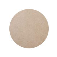 Сервировочная салфетка из натуральной кожи круглая 24 см, цвет песочный, Hippo LIND DNA 981315