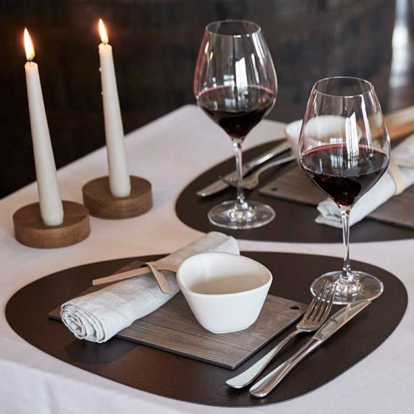 Сервировочная салфетка из натуральной кожи фигурная 36х42 см, цвет коричневый, Bull LIND DNA 9873