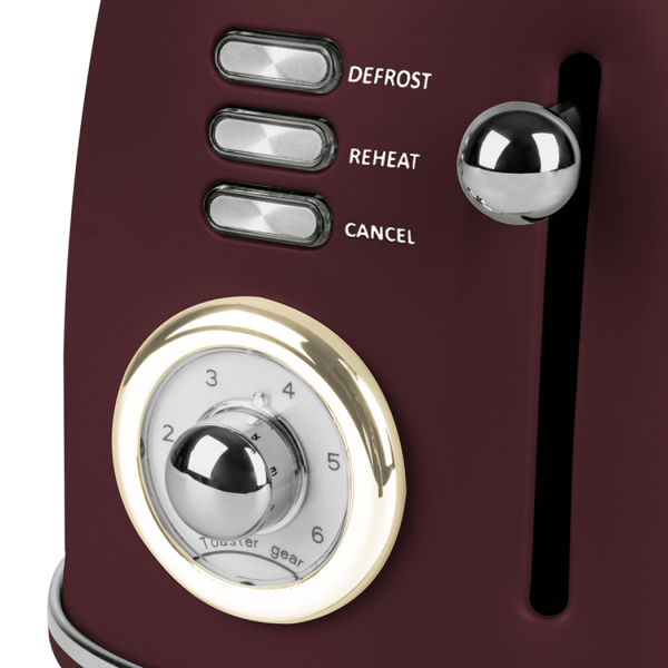 Тостер электрический, пластик, матовый бордо, Leonardo BERLINGER HAUS
