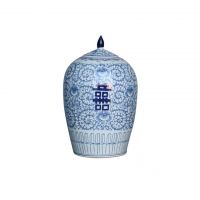 Ваза 22.5x22.5x35 blue/white  ROOMERS FURNITURE