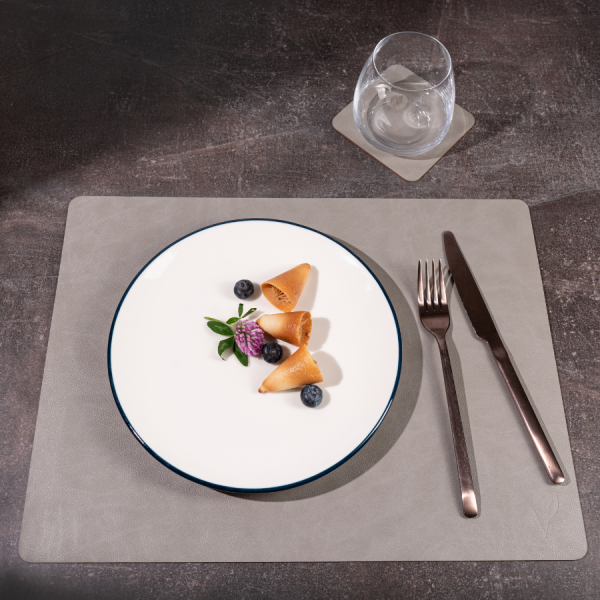 Сервировочная салфетка прямоугольная 30х40 см, светло-серая, NUPO VERO 514006