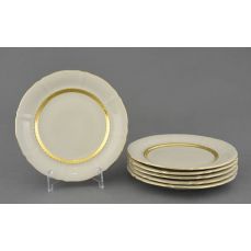 Набор тарелок десертных 6 шт 19 см Золотой кант 07560319-1239 LEANDER