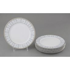 Набор десертных тарелок 19 см, 6 шт Сабина Серый орнамент 02160329-1013 LEANDER