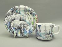 Чашка высокая с блюдцем 200 млСафари 02120415-0015 LEANDER