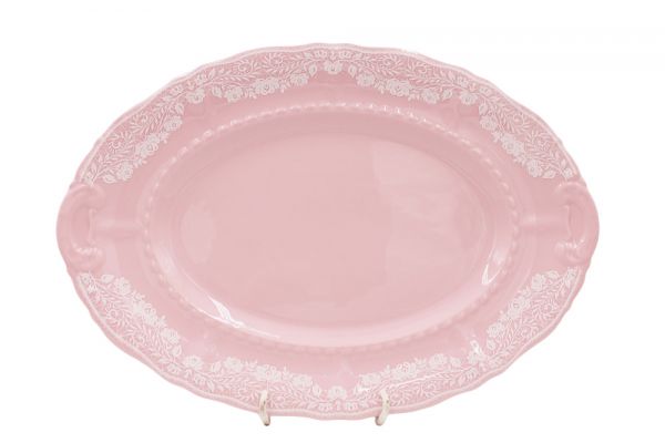 Блюдо овальное 36 см Белые узоры 07211513-3001 LEANDER