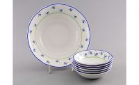 Набор салатников Мэри-Энн 7 предметов Синие цветы 03161416-0887 LEANDER