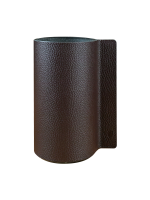 Ваза для цветов с кожаной отделкой коричневая, Vero VR-03BR