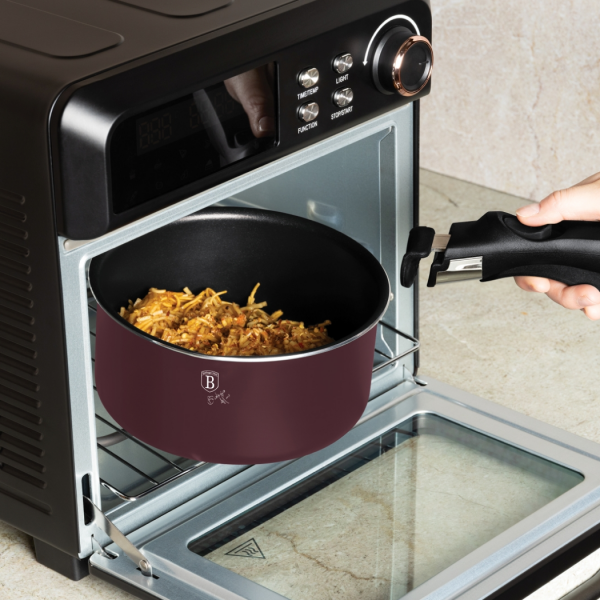 Набор посуды с антипригарным покрытием, 9 предметов, литой алюминий, бордовый, Leonardo BERLINGER HAUS
