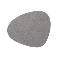 Сервировочная салфетка из натуральной кожи фигурная 36х42 см, цвет серый антрацит, Hippo LIND DNA 98869