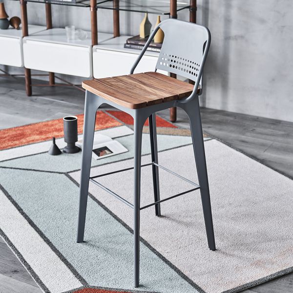 Стул барный 46.5x47.5x100 grey  ROOMERS FURNITURE