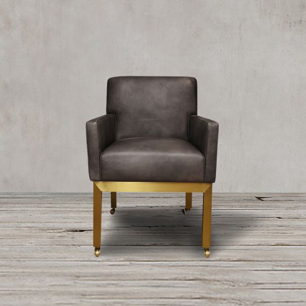 Полукресло 59x68x85 см grey/matte gold ROOMERS FURNITURE