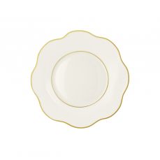 Тарелка десертная 20.5 см ANEMONE слоновая кость с золотым кантом LE COQ