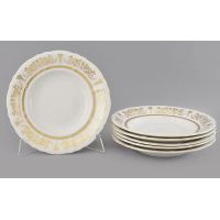 Набор тарелок глубоких 23 см, 6 шт Соната Золотые узоры 07160213-1373 LEANDER