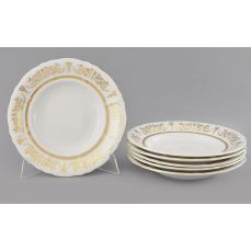 Набор тарелок глубоких 23 см, 6 шт Соната Золотые узоры 07160213-1373 LEANDER