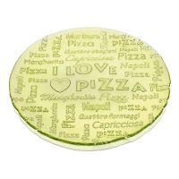 Блюдо I love pizza зеленое 33 см IVV 