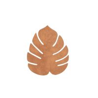 Подставка под кружку из натуральной кожи лист монстеры 14х12 см, цвет бежевый, NUPO LIND DNA 990077