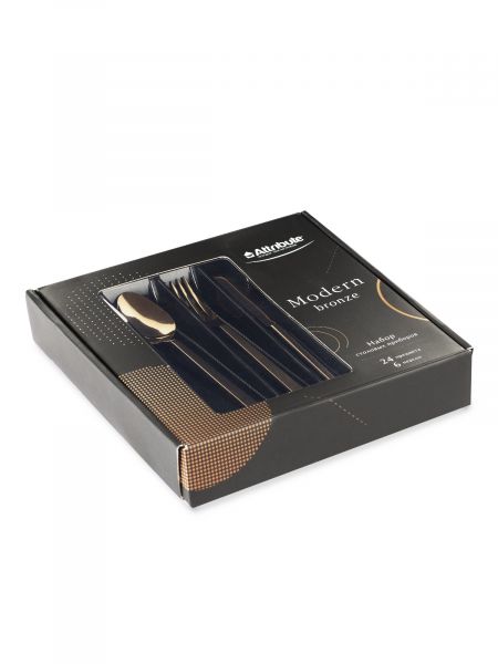 Набор столовых приборов MODERN BRONZE 24пр ATTRIBUTE