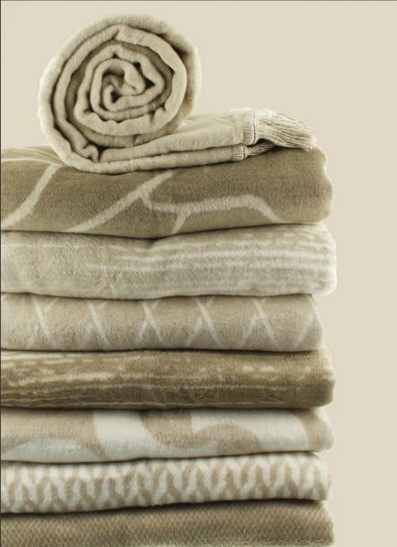 Плед CLAUDI LINEAS NATUREL, 150х200см, 60% хлопок 40% акрил