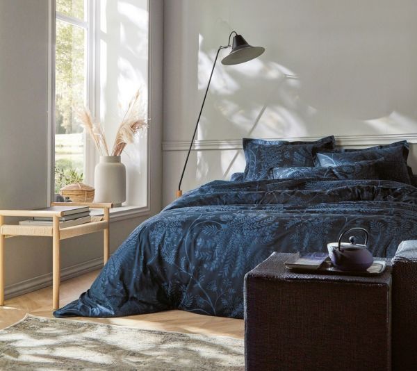 Постельное бельё PALMYRE BLEU NUIT пододеяльник 200х220 простынь 280х320 наволочка 50х75*2