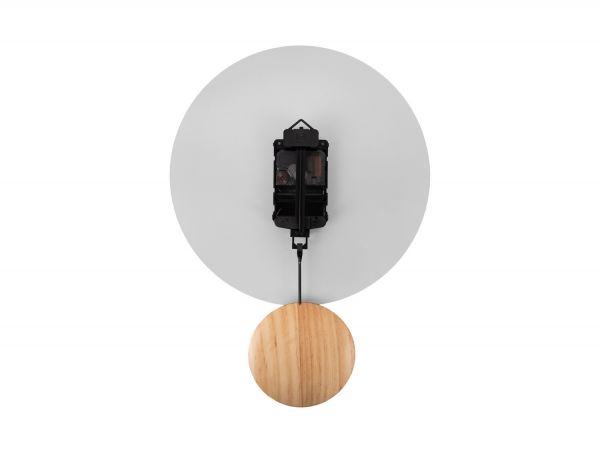Часы настенные Karlsson ARLO PENDULUM с маятником, белый, сталь, 30х41х1.5 см, бесшумный механизм, батарейка 1x AA (не входит в комплект) Present Time
