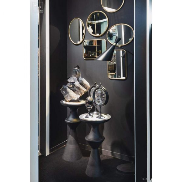 Side table (L)Столик диам 37,5 Н 73 см металл, мрамор