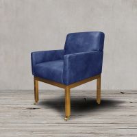 Полукресло ROOMERS FURNITURE blue/matte gold