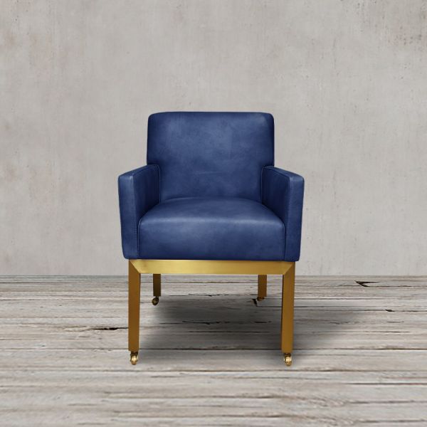 Полукресло ROOMERS FURNITURE blue/matte gold