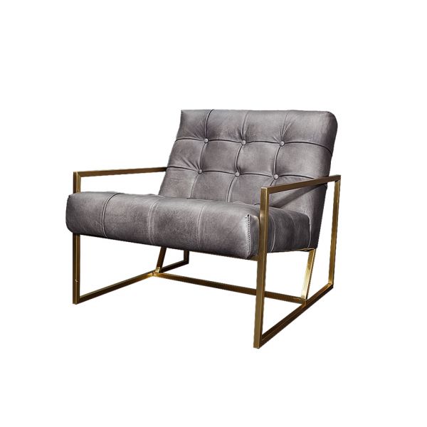 Кресло ROOMERS FURNITURE grey/matte gold